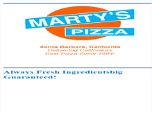 Tablet Screenshot of martyspizza.com